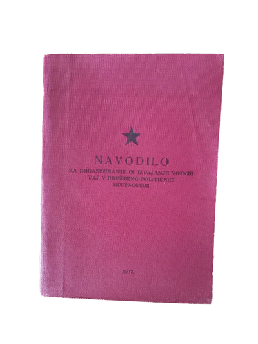 Yugoslavia handbook Navodilo za organiziranje in izvajanje vojnih vaj 1977 - 第 1/3 張圖片