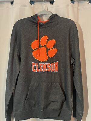 Colosseum Clemson University Tigers NCAA Hoodie Sweatshirt Black Large EUC