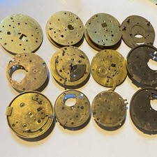 BULK DEAL LOT OF PARTIAL POCKET WATCH MOVEMENTS - FOR PARTS OR RESTORATION