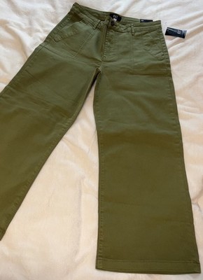 KUT from the Kloth Wide Leg Olive Forest Woodstock - Green Denim pants sz 8 NWT