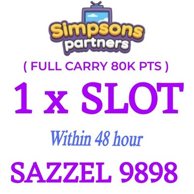 1 x Slot ( 48 Stunden ) - Simpsons Partners Event | Monopoli _Go! 