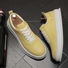 Mocassino uomo ecopelle scarpe da tavola punta tonda stringato formale moda coreana OL