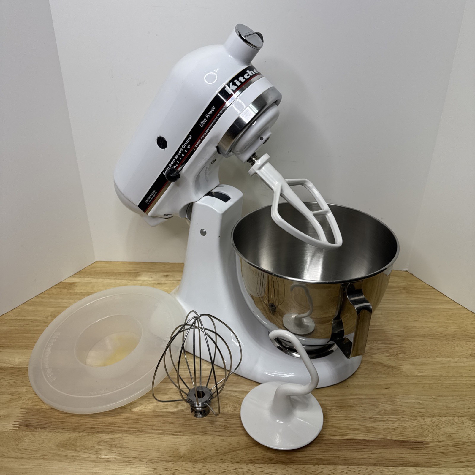 KitchenAid KSM90 300W Tilt-Head Stand Mixer with 3 Attachments and Bowl