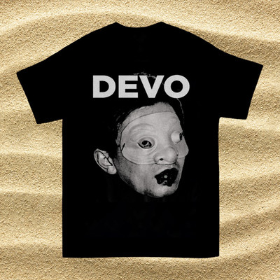 Rare Devo Band Reprint Short Sleeve Black All Size Unisex T-Shirt