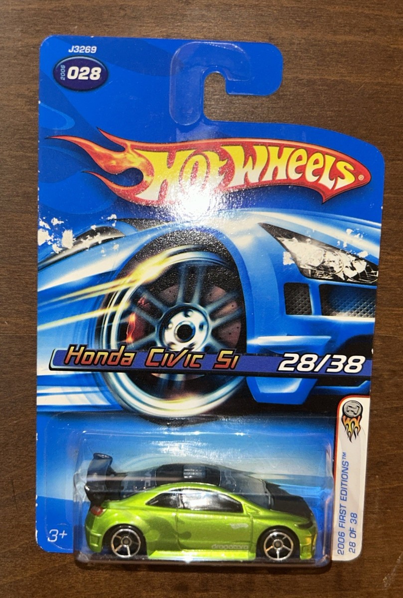 2006 Hot Wheels Honda Civic Si Green SEMA Edition Matte Black VHTF