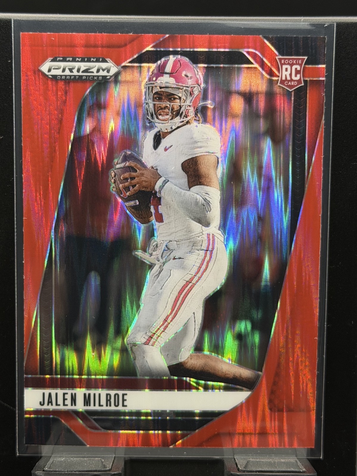 2025 Panini Prizm Draft Picks - Jalen Milroe #5 Red Flash Prizm /49 (RC)