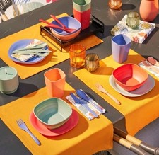 Picknick Camping Geschirr Set 24 Teilen 4 Per...