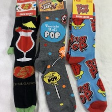 Novelty Crew Socks 3 Pairs Different Designs Mens Size 8-12/Women9-14 NEW W/TAGS