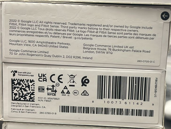 Alternate view of Fitbit Sense Advanced Health Fitness Smart Watch Fb521bkgb-us Shadow Gray