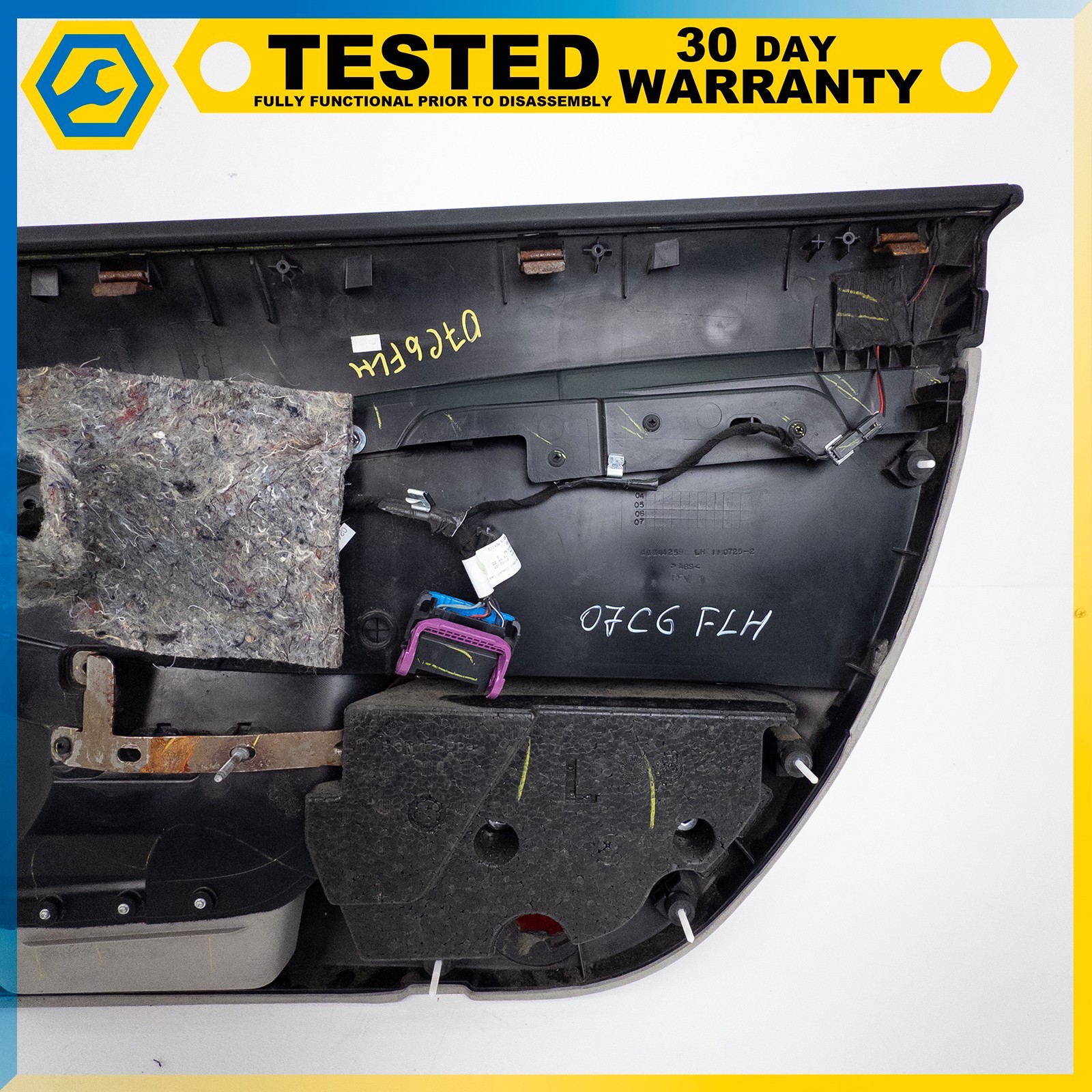 05-13 CHEVROLET CORVETTE C6 FRONT LEFT DRIVER SIDE INTERIOR DOOR PANEL BEIGE OEM