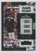 2021-22 Panini Contenders Game Ticket Green Ice Jrue Holiday #63 0r4