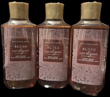 BLUSH CARDIGAN LOT OF 3 SHOWER GEL BODY WASH BATH AND BODY WORKS