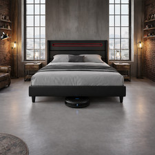 FURNIFY® Polsterbett ALVA 140/160 x 200cm Doppelbett Jugendbett Bettgestell Bett