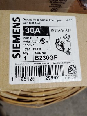 Seimens 30 Amp GFCI Bolt On Breakers New In Box