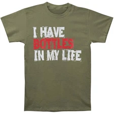 Men's Hanson Brothers Bottles T-shirt Small Olive