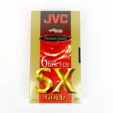 JVC VHS Tape T-120SX 120 6 Hours EP Mode Blank Video Cassette BRAND NEW SEALED