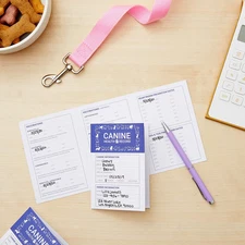 Puppy Dog Vaccination Record Card Vaccine Log Canine Health Tracking Durable