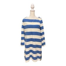 J.Crew Women’s Small Blue White Striped Cotton T-Shirt Dress Nautical