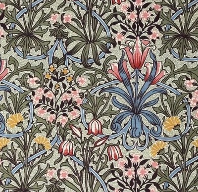 William Morris bedruckter Baumwollstoff Wald Unkraut für Vorhänge Jalousien Handarbeit