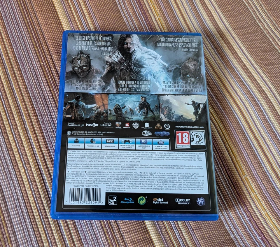 La Tierra Media: Sombras de Mordor / Guerra GOTY - PAL España / USA - Sony PS4, foto 2 de 3