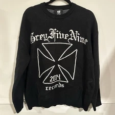 G59 2014 Records knitted sweater in black -L