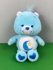 Care Bears 9" Bedtime Bear Plush Blue Moon Star Stuffed Animal Play Along 2002