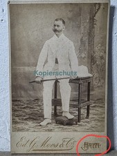 3tlg. Kabinett Foto Haiti- Memmingen Kolonie Deutsch Karibik Port-au-Prince 1896