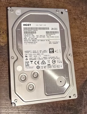 HGST 4TB 7200RPM 3.5 inch (HUS726040AL5210) Hard Drive 0F22795 SAS3 12.0 Gb/s
