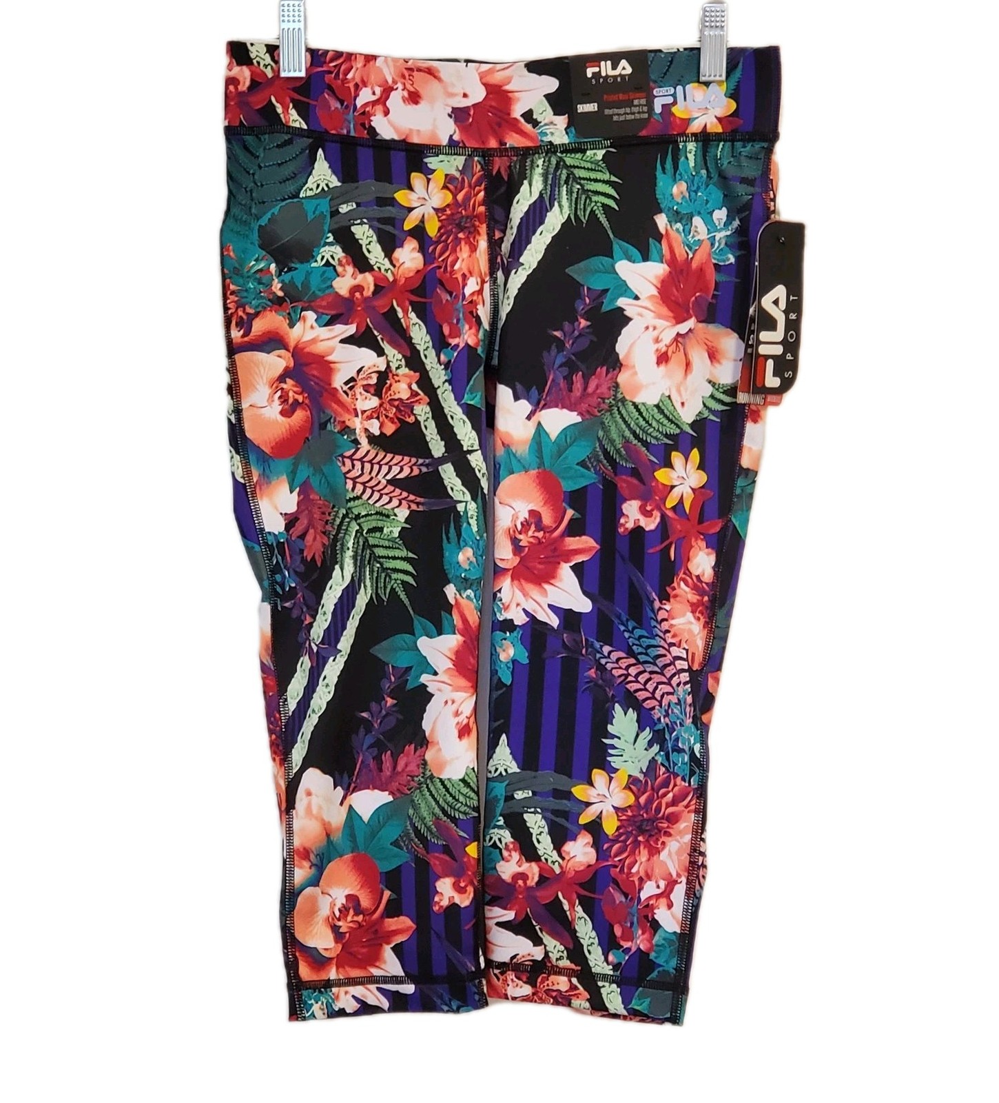 Fila Sport Running Leggings Donna Taglia XS Maui Skimmer Wicking Cropped Nuovo con etichette