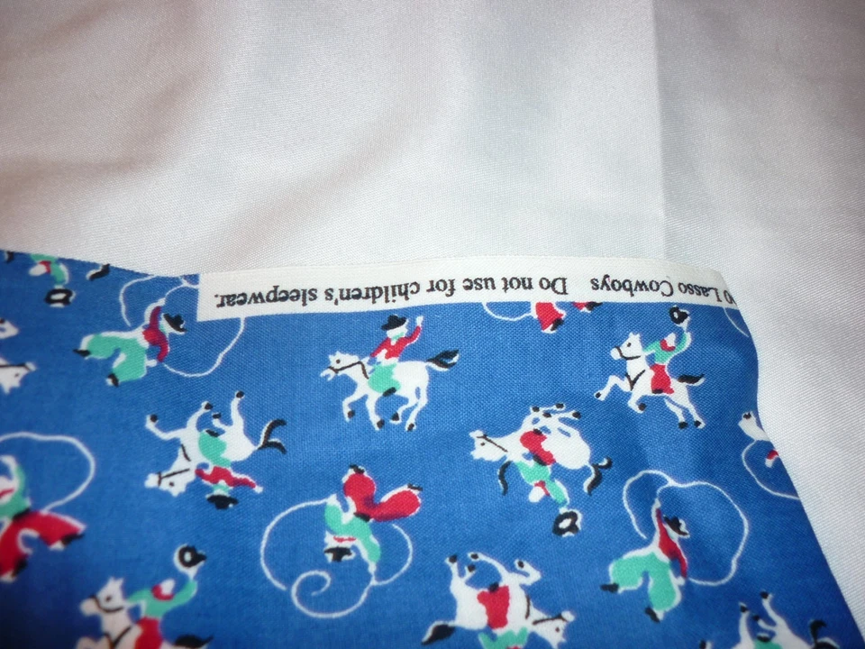 1/2 yard Lasso Cowboys Fabric & Nostalgia Quilters Remnant Ducks 43x14" Lot of 2 - Image 3 of 4