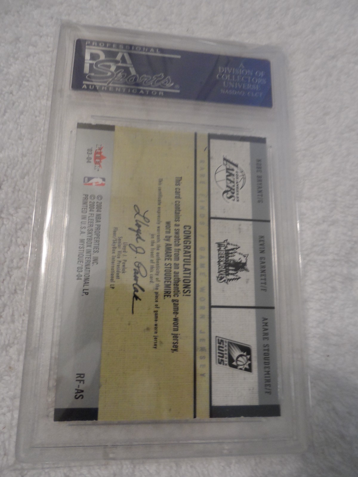 2003 Fleer Mystique Rare Finds Kobe Bryant / Garnett / Stoudemire PSA AUTHENTIC view 4