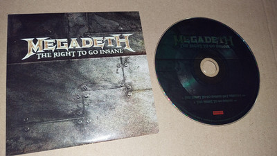 Maxi CD MEGADETH - THE RIGHT TO GO INSANE / 2 Tracks Roadrunner 2010 rare