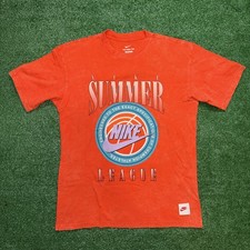 Nike Men's Max90 Basketball Loose Fit T-Shirt Orange Size Small
