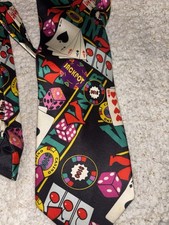 Hilton Casino Men’s Neck Tie 100% Silk Vintage