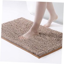 Chenille Bath Rugs Extra Soft and Absorbent Microfiber Shag Rug, Non-Slip