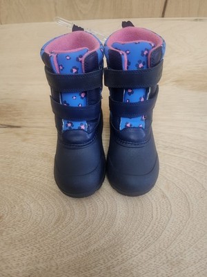 Carters Waterproof Snow Boots Size 13M NWT Blue And Pink Winter 