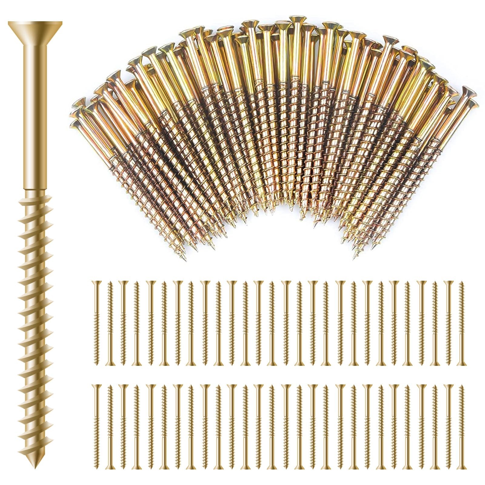Squeaky Floor Fix Screws 125 PS, Eliminate Squeaking Noise Under Carpeted
