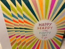 BIRTHDAY RSVP GREETING CARDS New w/Envelopes LOT 4 CARDS HAPPY HAPPY VERY...."