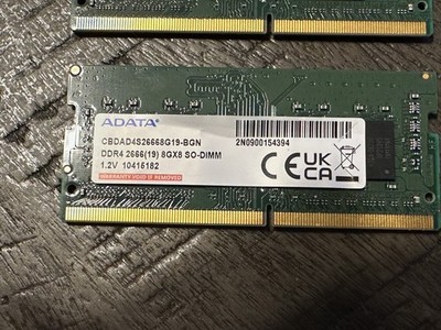 8GB 4枚 DDR4 2666 AD4S26638G19-BSSC ADATA 8GB (1 Stick) PC4-2666 DDR4 21300 SODIMM Laptop Memory