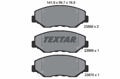 BREMSBELAGSATZ FÜR HONDA ACCORD VII (CL, CN) - TEXTAR 2386801