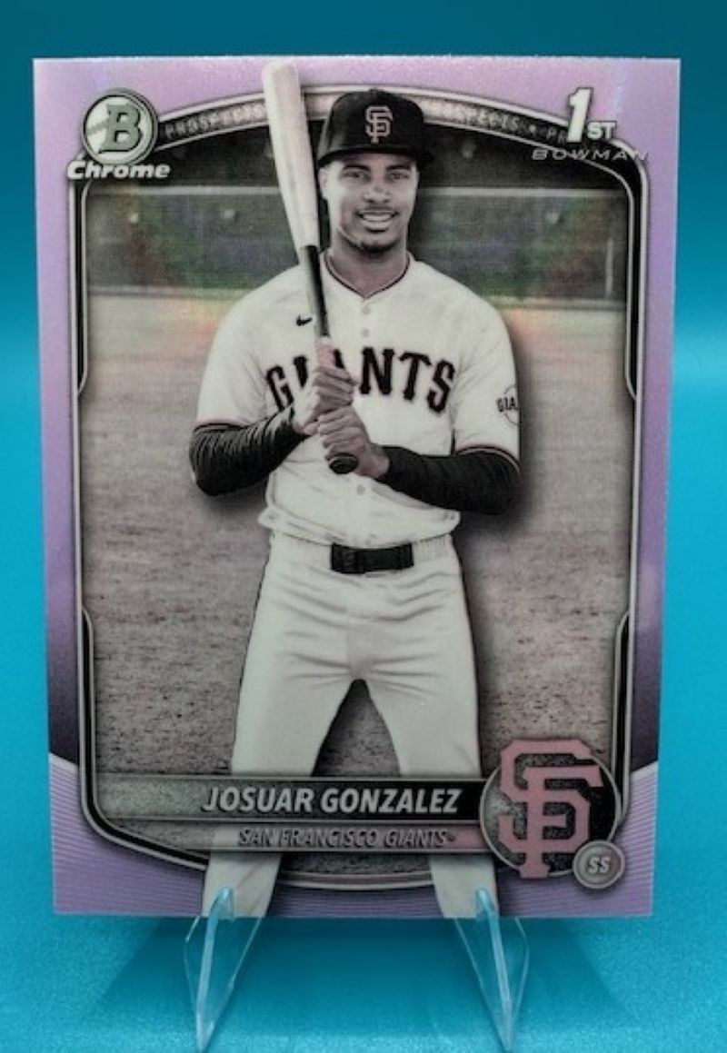 2025 Bowman Chrome Josuar Gonzalez Pearl Refractor SF Giants BCP-153 SSP