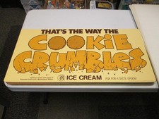 Baskin Robbins ice cream 1980 COOKIE CRUMBLES marshmallow store sign poster