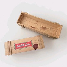 VTG COCA-COLA TRAIN 1998 - WOOD BOX & LID ONLY - POLAND POLONAISE - NO ORNAMENTS