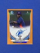 2014 Bowman Chrome Autograph Akeem Bostick #BCAP-AB Orange Rc Rookie Auto LL