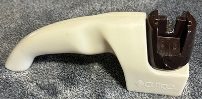 Genuine Cutco Knife Sharpener Hand Held Pearl White - Made in USA