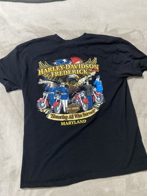 Harley-Davidson Frederick Maryland Honoring All Who Served T-Shirt Size XL