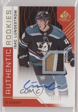 2018 SP Game Used Red Spectrum Premium Material 12/15 Isac Lundestrom Auto a1h