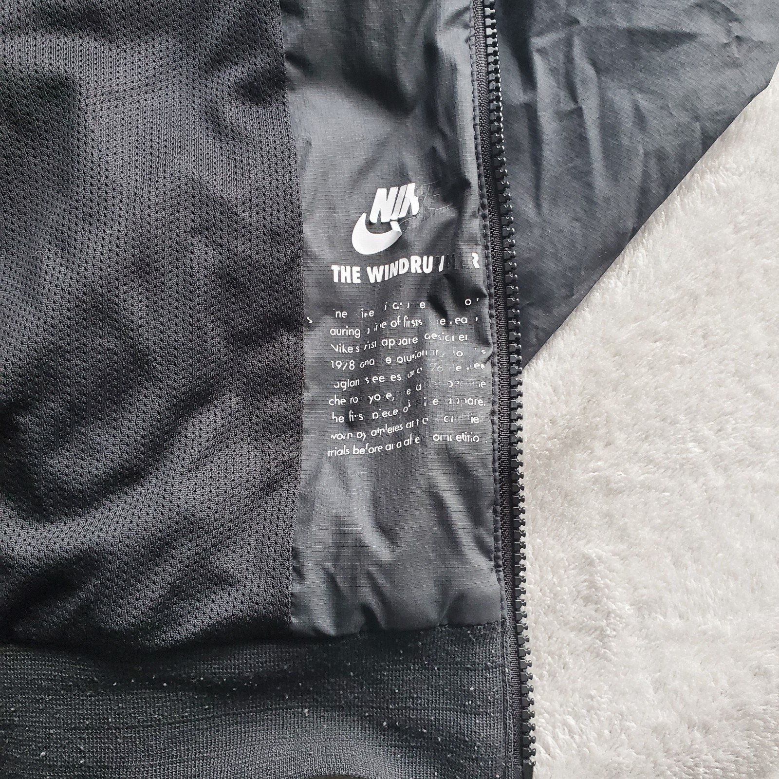 SACAI X NIKE Giacca vintage Y2K Nike Windrunner GX1 uomo L grande logo nero full zip con cappuccio