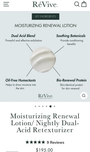ReVive Moisturizing Renewal Lotion Nightly Retexturizer 1.7oz 50 ml SEALED - Picture 6 of 8