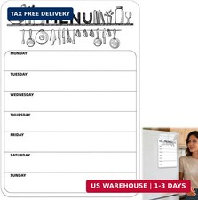 Magnetic Weekly Meal Planner for Refrigerator, 8x12'' Dry Erase Menu Board, Stai